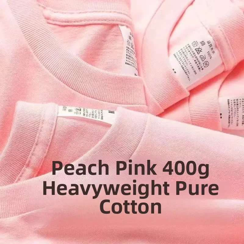 Zwaargewicht T-shirt van puur katoen met korte mouwen Tianqing Kleur Zomer Losvallend Unisex Basic Sle Comfortabel Ademend Casual...