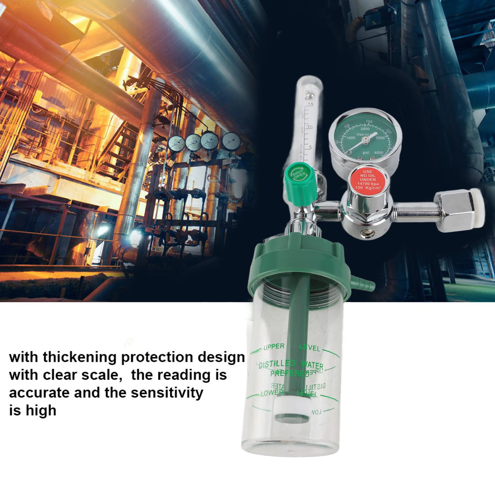 

Pressure Regulator Oxygen Pressure Regulator 0‑100mpa Air Regulator Professional Oxygen Gas Pressure Reducer Gauge Meter