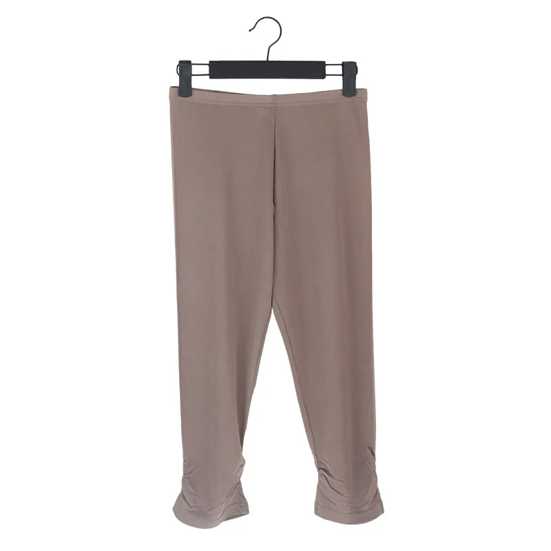 Ptasie drzewo letnie damskie jedwab dwustronne dziewiarskie ciasne Capris Bottoming Casual obcisłe spodnie New Arrival B37128QC