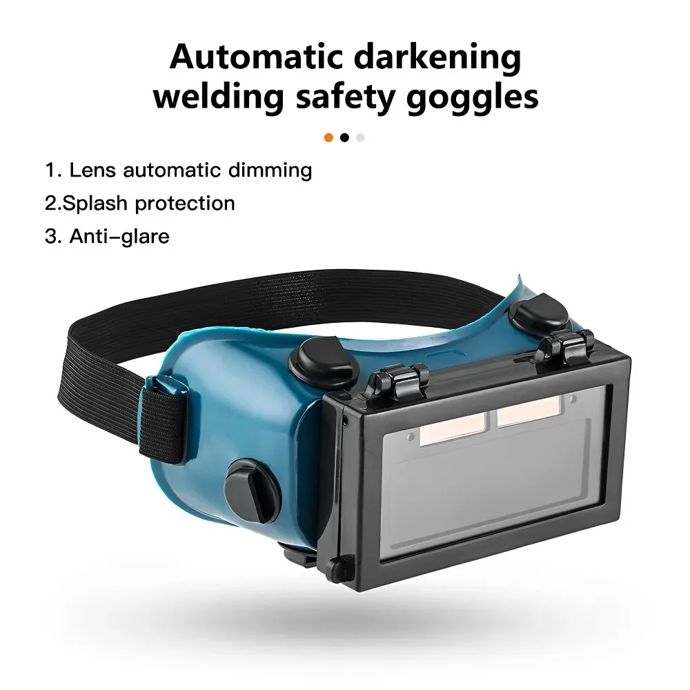 Solar Energy Welding Mask Auto Darkening Multipurpose Welding Helmet Eyes Goggle Adjustable Band Welder Glasses