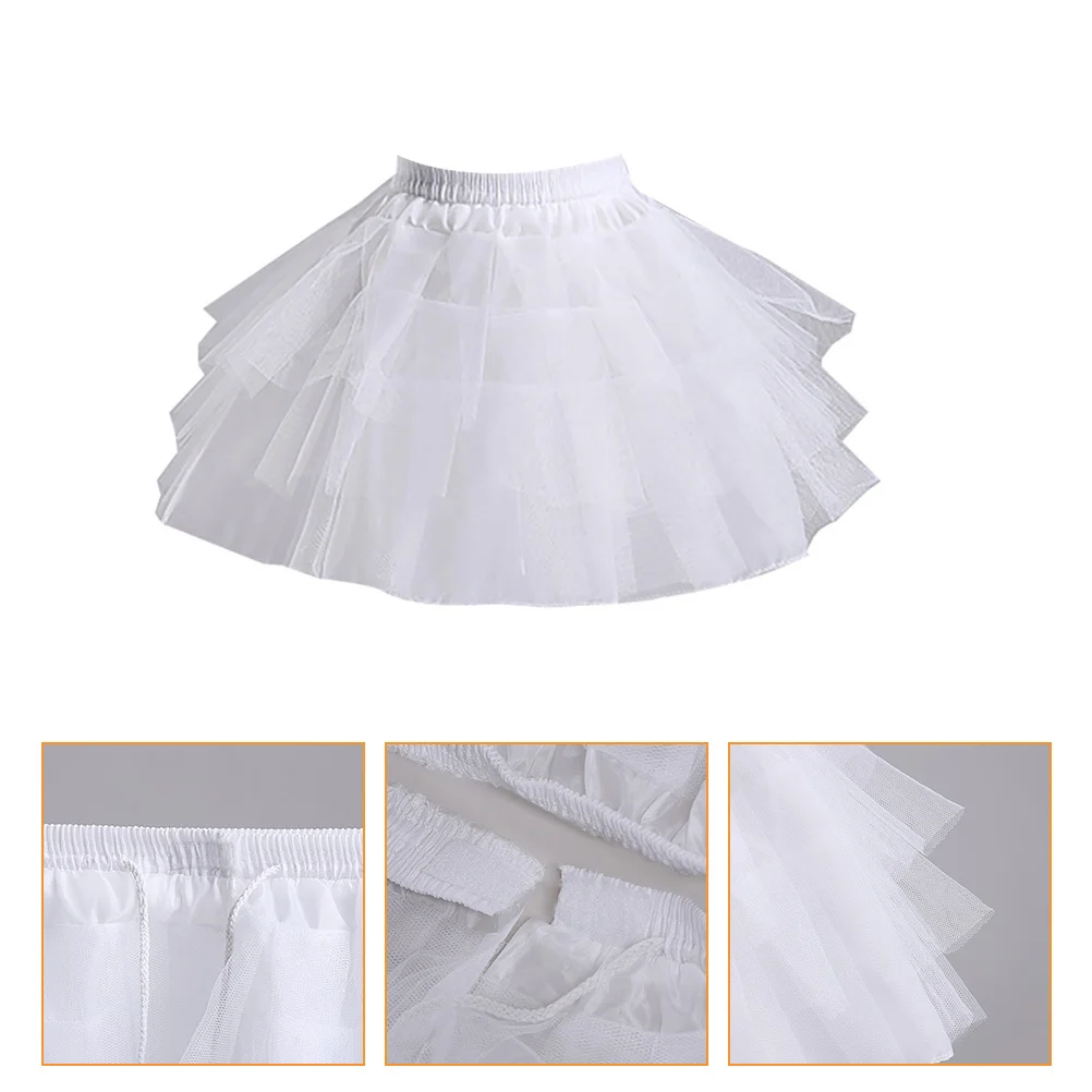 

1pc No Bone Bustle Premium Women Petticoat Stiff Flat For Ball Gown Bride Prom Dress Ruffled Tutu Skirt Gauze Underskirt