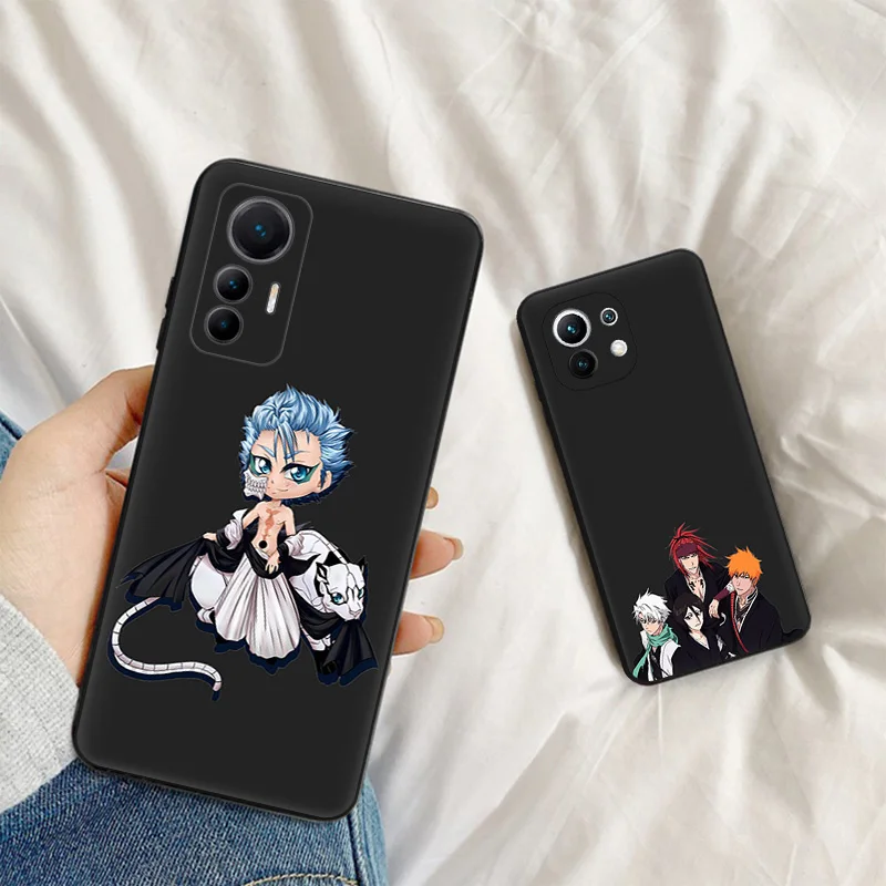 Soft Cases for Xiaomi 13 12 Lite 12t 12x Redmi Note12 Note13 Pro 5G 13c 4G 12c 12s BLEACH Kurosaki Ichigo Black Phone Case Cover