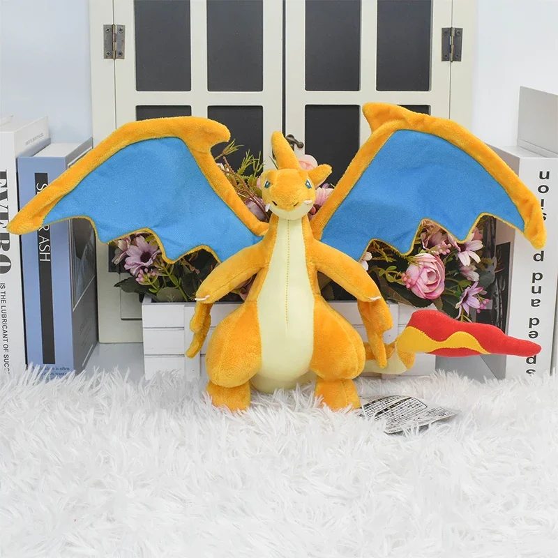 Evolução mega charizard y brinquedo de pelúcia boneca bolso monstro anime dragão brinquedo de pelúcia macio peluche animais presente crianças
