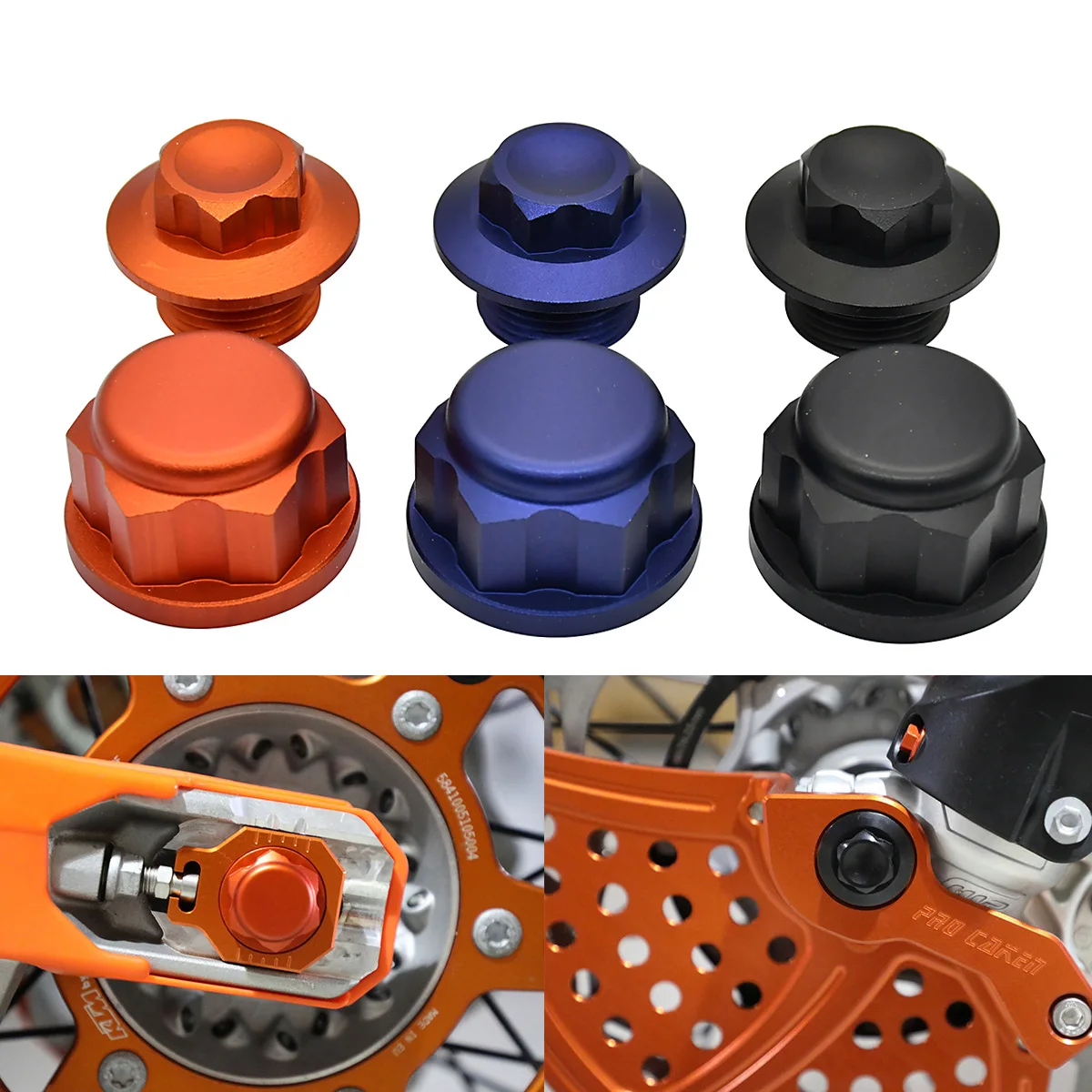 For Husqvarna TE FE KTM XCW EXC EXCF 125 200 250 300 350 400 450 500 2016-2022 Dirt Pit Bike Front Rear Wheel Lock Axle Nut