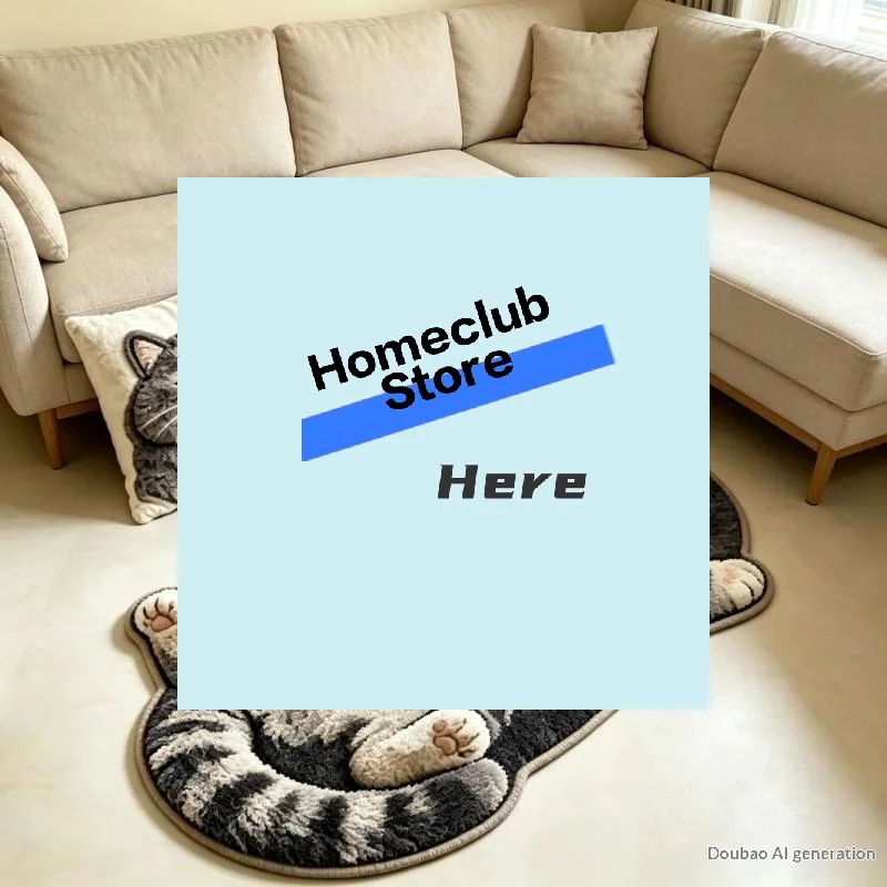 Adorable Fun Cat-Shaped Area Rug Stylish Home Decor Carpet For Living Rooms Cartoon Bedrooms Bedside Floor Mat Soft Plush