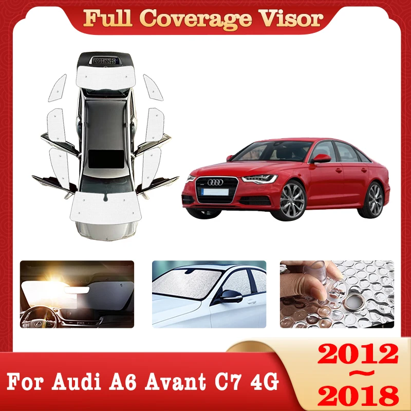 

Car Full Coverage Sunshade For Audi A6 Avant C7 4G 2012~2018 2013 2014 2015 2016 2017 Windshields Side Window Visors Accessories