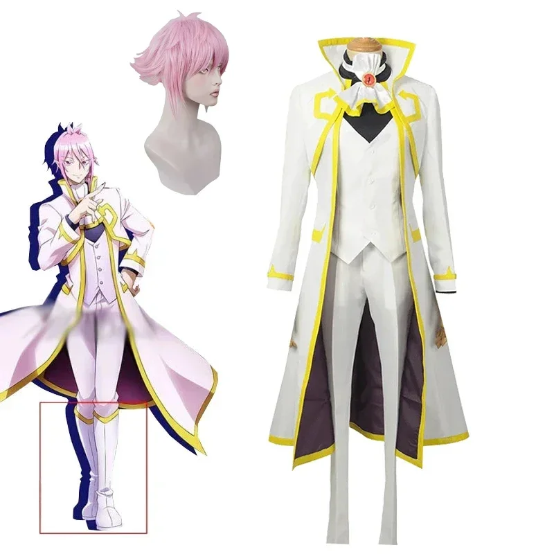 Anime Welcome to  School! Iruma-kun Asmodeus Alice Babyls Cosplay Costume School Uniform Formal Set Wig Halloween