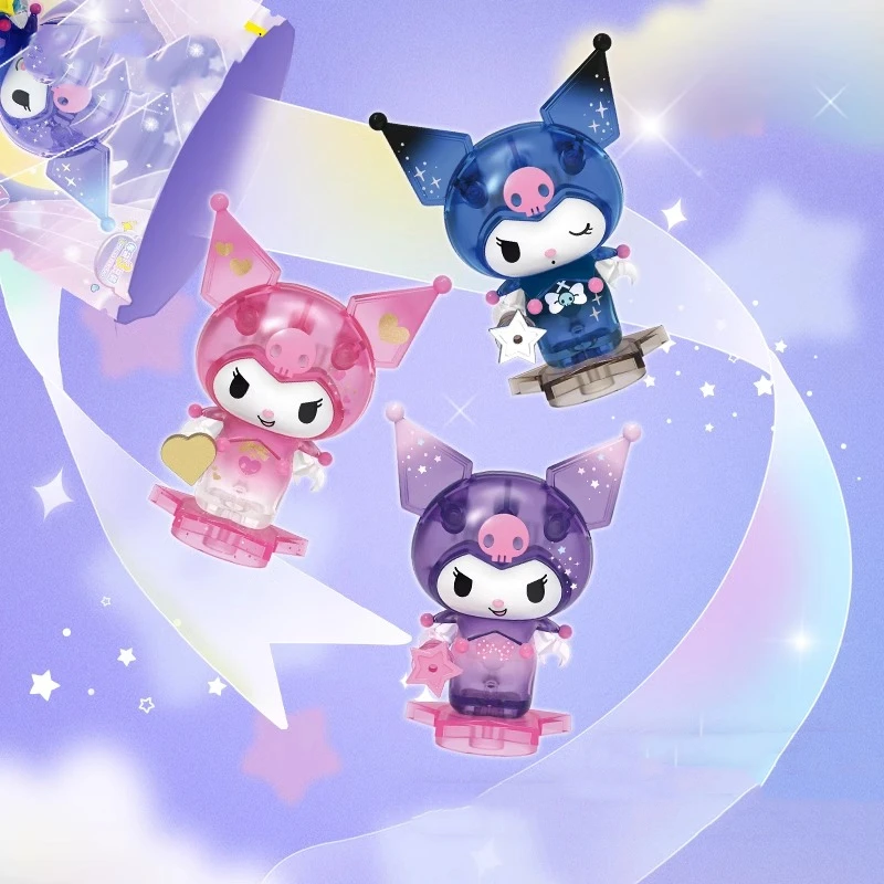 MINISO Sanrio Kuromi bloques de construcción serie estrella y Luna modelo ensamblado juguete para niños Kawaii regalo de cumpleaños de Año Nuevo