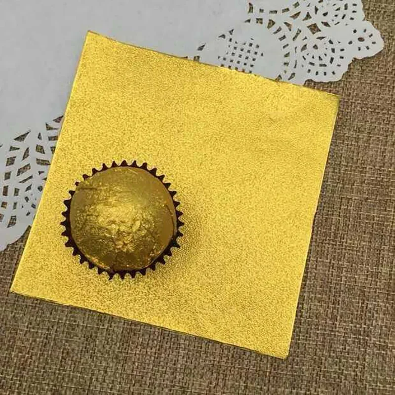 

100pcs/Lot Gold Tinfoils Chocolate Candy Wrapping Papers Pastry Meatballs Tea Leaves Foil Paper DIY Decoration Packing Paper