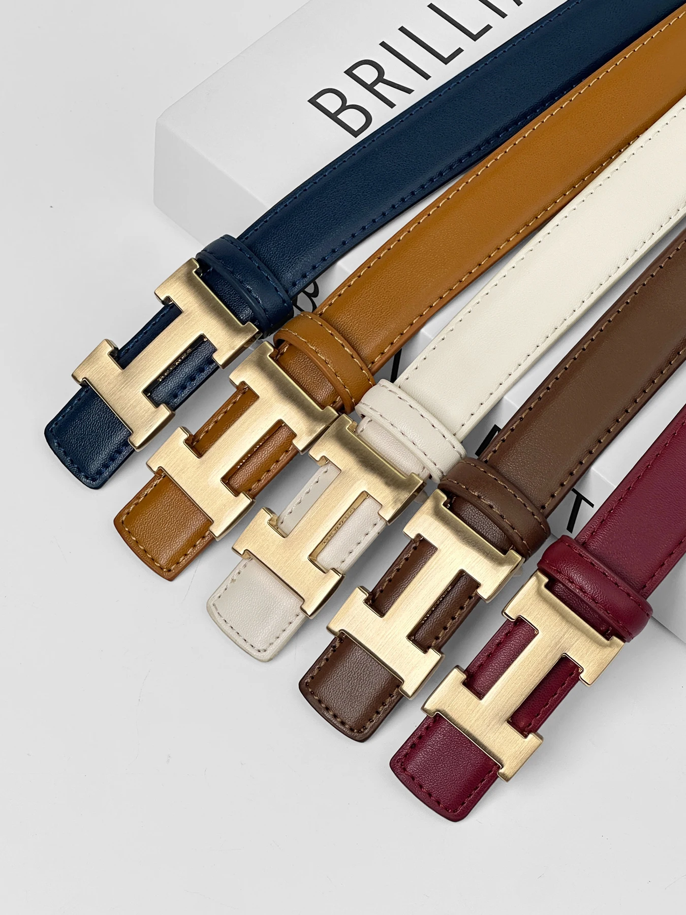 Parisian Women's Fashion Belt Versatile Plain Pattern Casual Accessory for All Seasons