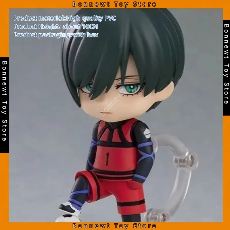 

New 10cm Blue Lock High Quality Itoshi Rin Nendoroid Blue Lock 2327 Q Version Figure Desktop Ornament For Friends Gifts