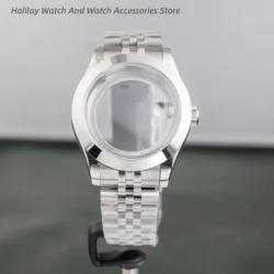 For Datejust NH35 Case Stainless Steel Strap Bracelet Sapphire Glass 10ATM Waterproof 41mm Case fit NH36 Movement 31mm Dial Mod