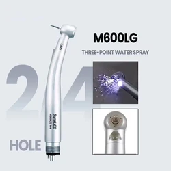 DynaLED M600LG Handpiece with LED Light M4 Push Button High Speed Handpiece Air Turbine 2/4 Hole Dentist Tool