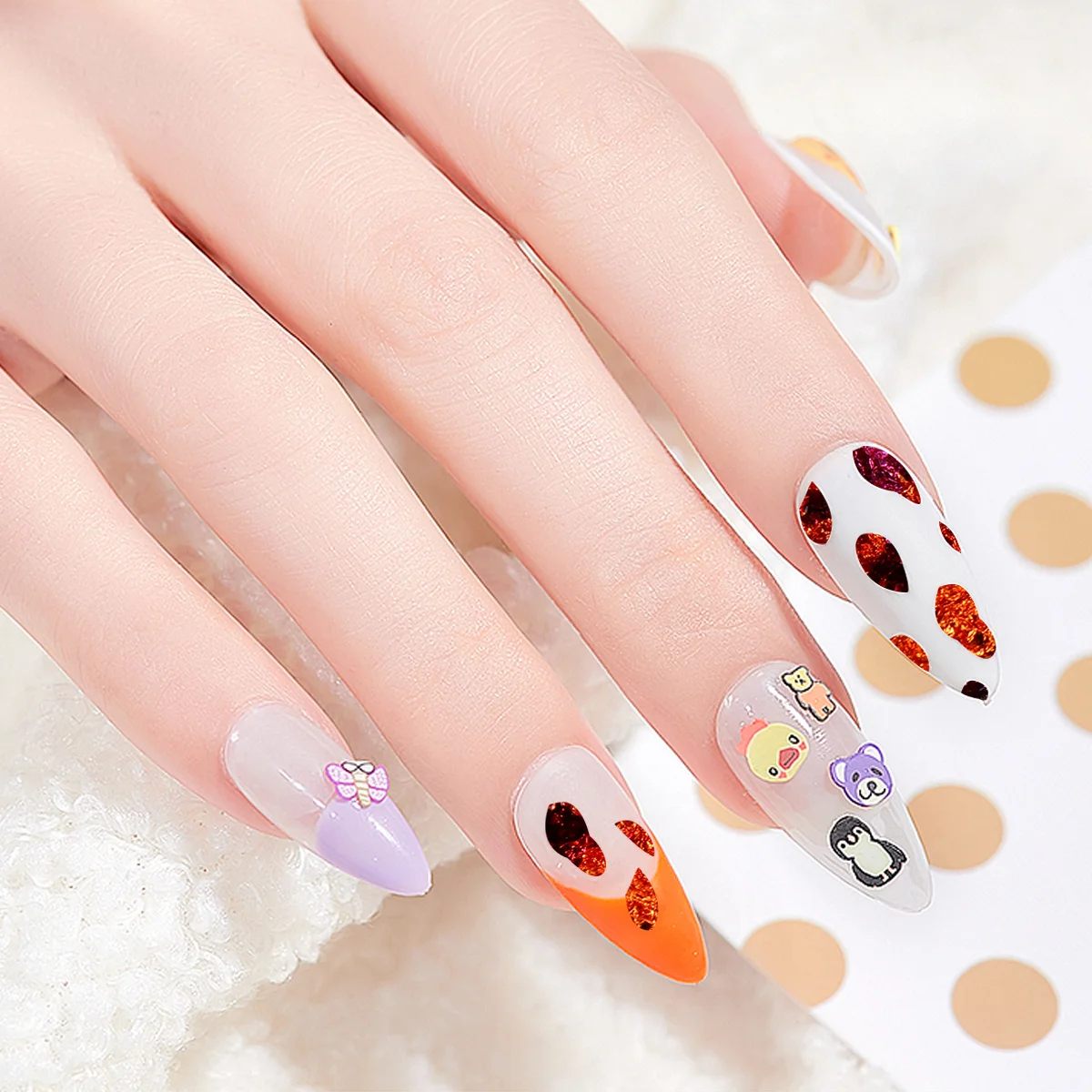 

3pcs Gold Foil Flakes Nail Art Decoration Set Shining Metallic Foil For Manicure Diy Resin Jewelry Craft Gilding Flakes