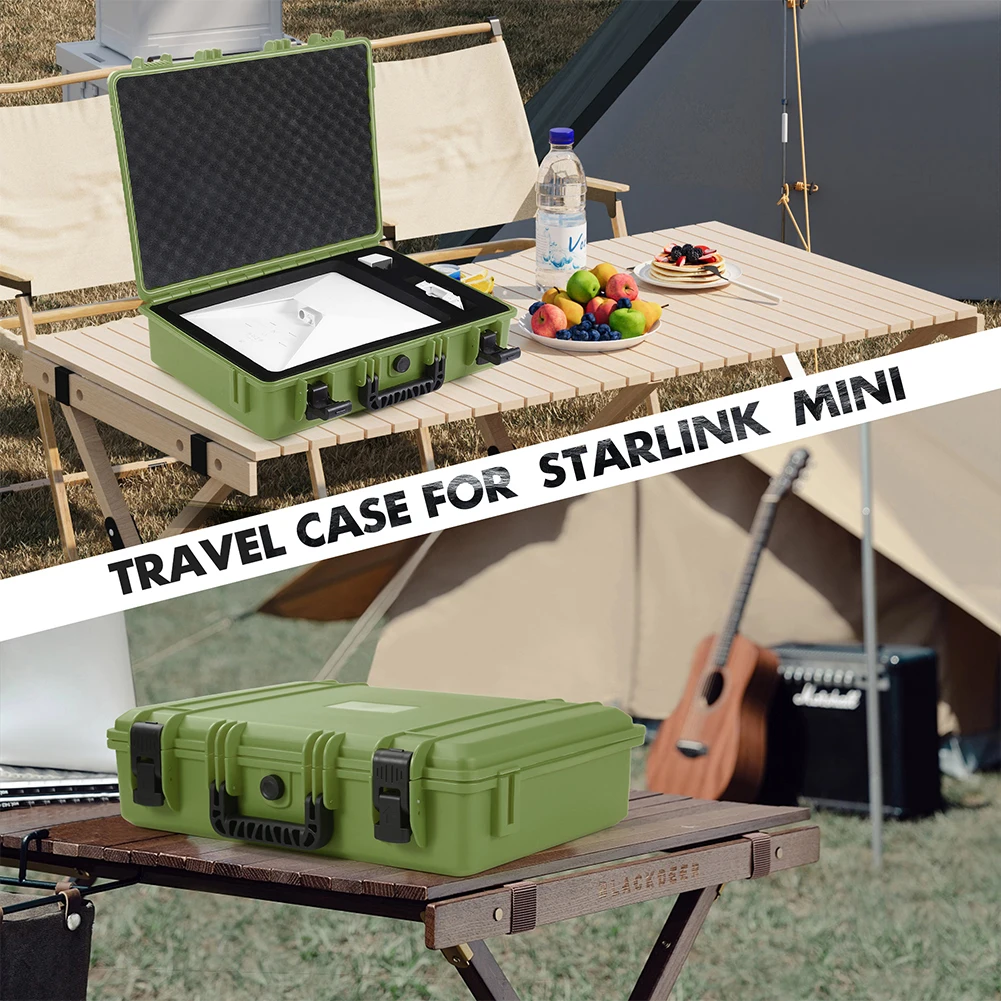 

Жесткий чехол для переноски StarLink Mini Kit, ручная дорожная коробка, водонепроницаемый, противоударный, амортизирующий, для аксессуаров StarLink Mini