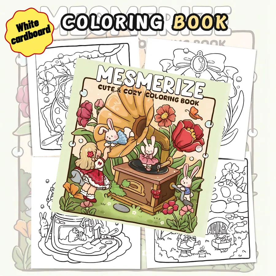 Hidden Garden Coloring Books, Magical Scenes, Easy Coloring, For Home Parent - Child DIY, Relax, Unwind, Boost Creativity