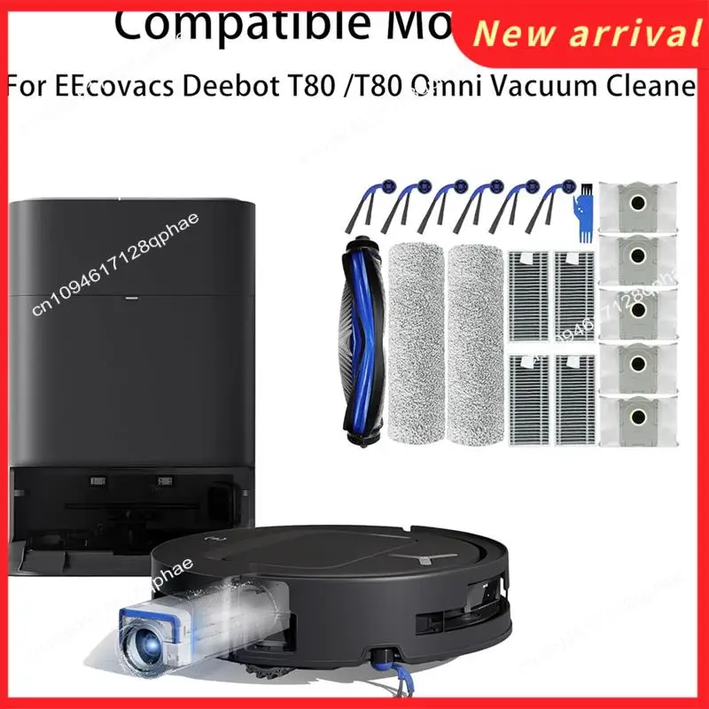 N89R مجموعة ملحقات ل Ecovacs Deebot T80/T80 أومني أجزاء المكنسة الكهربائية فرشاة جانبية رئيسية مرشحات HEPA أكياس الغبار استبدال جزء