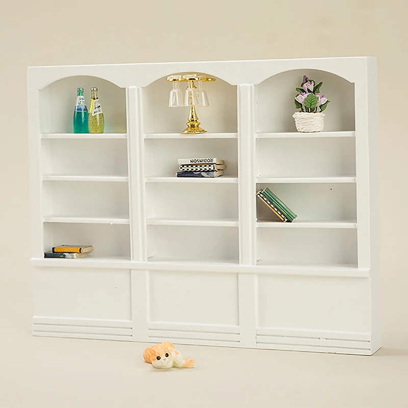 Vitrina de casa de muñecas 1:12, Mini muebles para sala de estar, ventana, escaparate, mesa, juego de escritorio, accesorios para casa de muñecas