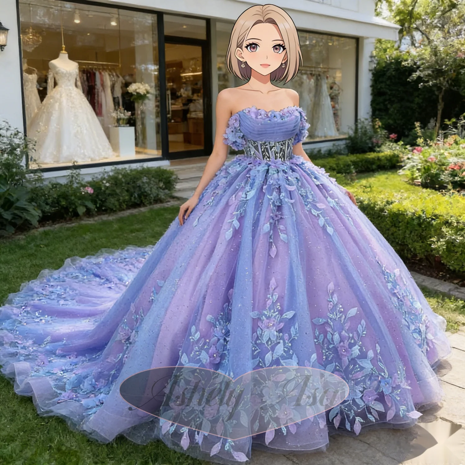 

Customized Princess Sweet 16 Quinceanera Dresses 3D Floral Corset Women Prom Birthday Party Dress Vestido De 15 Anos Clubwear
