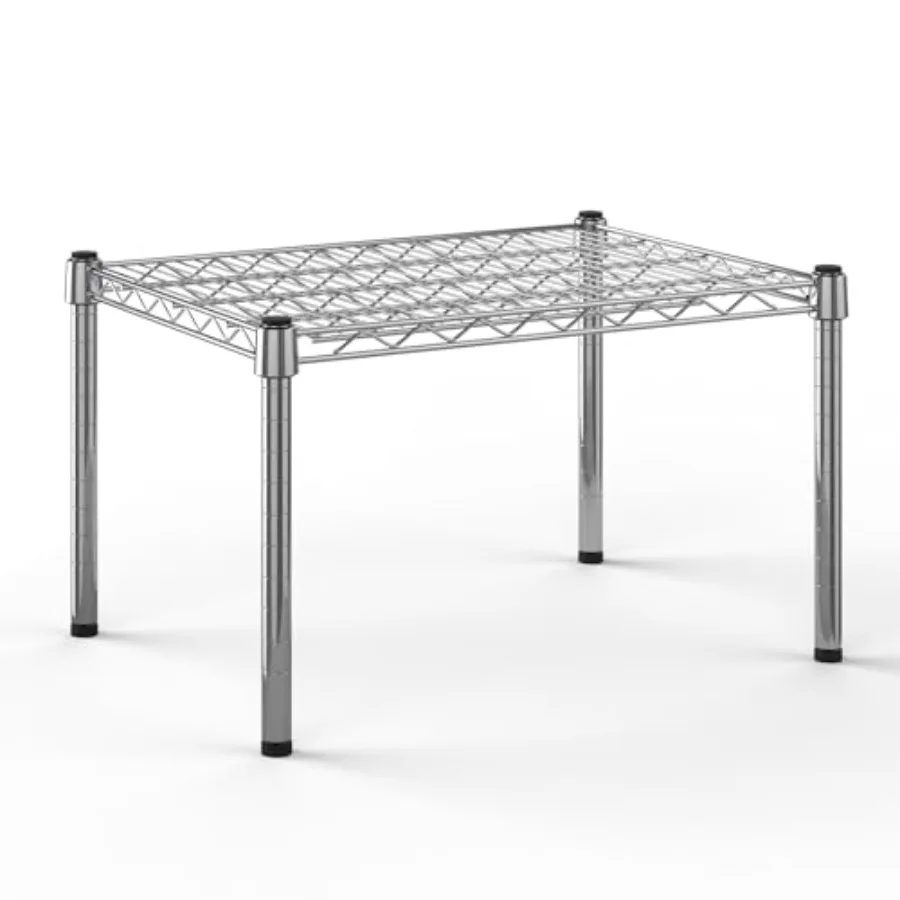 

Металлическая хромированная стеллажная система для хранения, 18''Ш x 24''Д x 14''В, серая, усиленная, регулируемая, для хранения на открытом пространстве