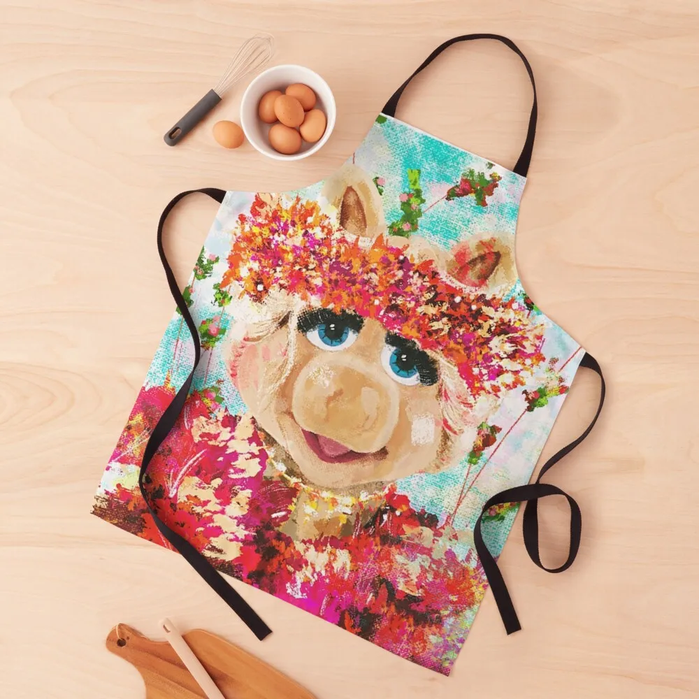 

Miss Piggy Art Apron Hairdressing Hairdresser Accessories Kitchen Items Apron