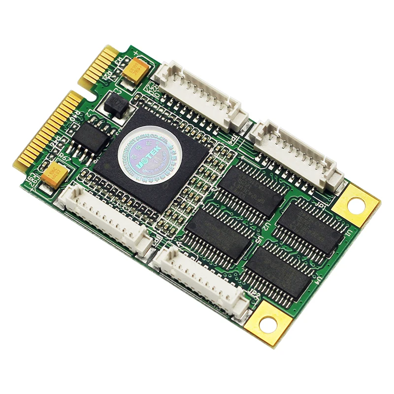 UOTEK ミニ PCI-E から RS-232 シリアルカード PCIE PCI Express から RS232 4 ポート高速コンバータ DB9 ESD UT-7784B
