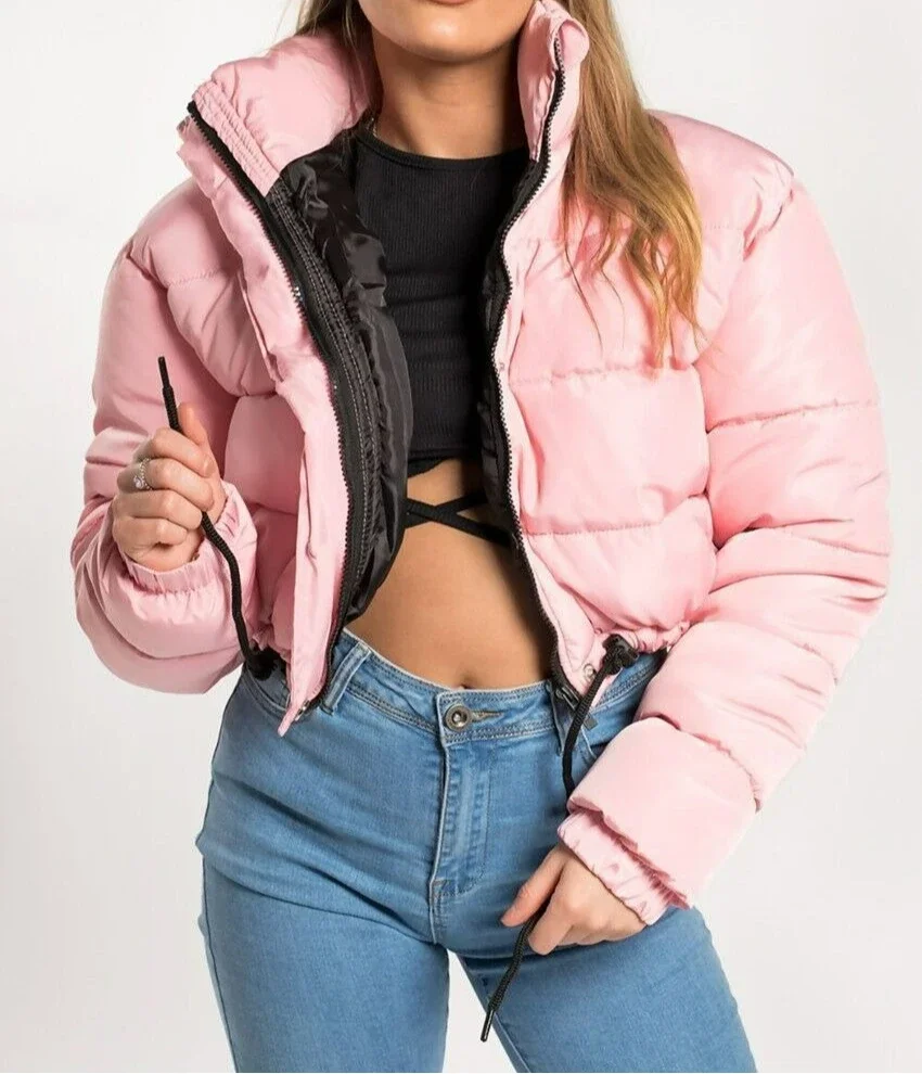 2025 inverno nuove donne corte moda casual spessa giacca imbottita piumino di cotone capispalla caldo