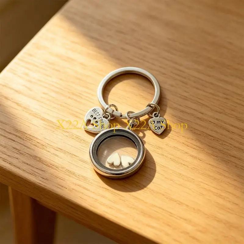Unique Elegant Pet Memorial Jewelry Open Round Locket Necklace To Preserve Dog Cats Hair In Zinc Alloy Tradition Pet Hair