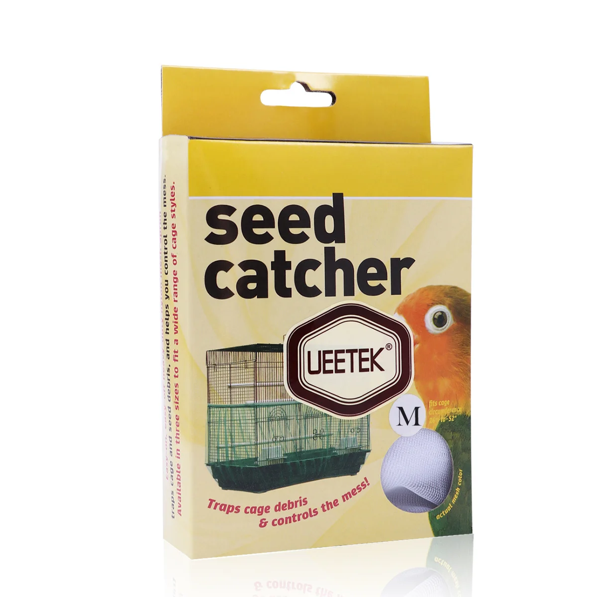 

Large Mesh Bird Skirt With Elastic Bottom Heavy Duty Washable Cage Net Cover For Floor Protection Pet Cage Accessory