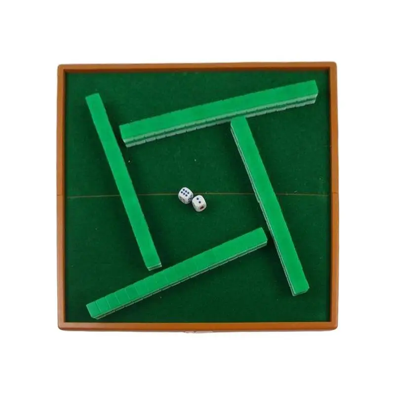 

Mahjong Tiles Set Portable 144 Tiles Acrylic Mahjong Set Elaborately Crafted Mahjong With Foldable Table For Travel Home Party