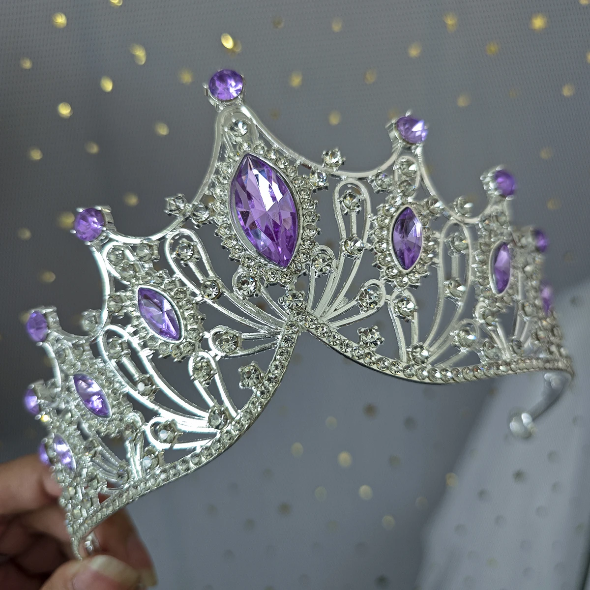 Corona di cristallo di strass barocco moda copricapo da donna gioielli da sposa festa di compleanno principessa fascia per capelli Tiara