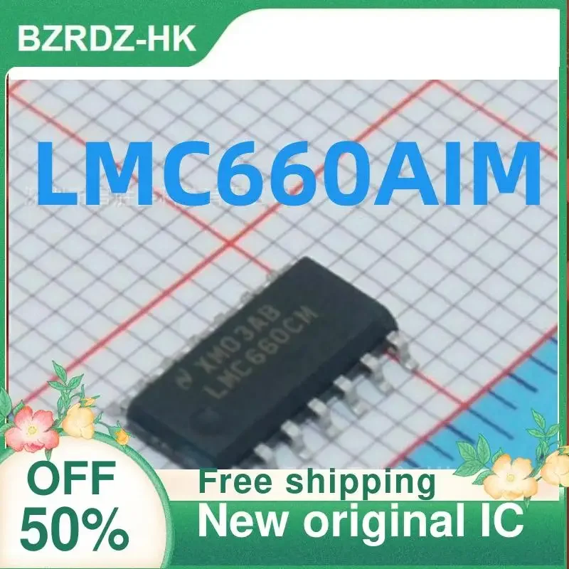 10PCS LMC660 LMC660AIM LMC660CM SOP14 ใหม่เครื่องขยายเสียงชิปใหม่ IC