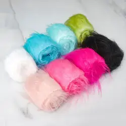 5X180Cm Lange Stapel Faux Bont Stof Voor Diy Patchwork Naaien Kleding Stof Pop Speelgoed Baard Haar Kerst Handgemaakte Accessoires