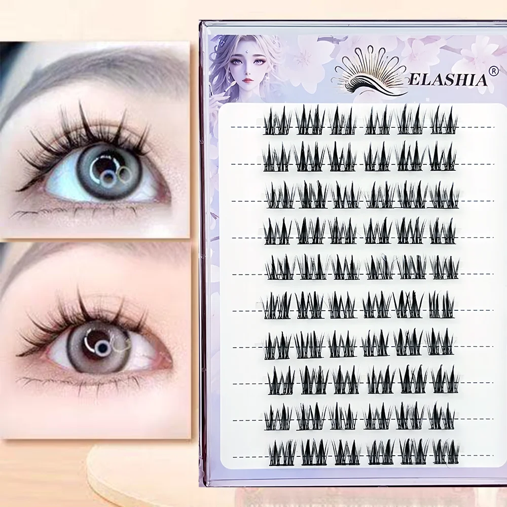 وصلات رموش احترافية ذات مظهر طبيعي للارتداء اليومي - ناعمة ومريحة، سهلة الاستخدام، خالية من القسوة، 10 صفوف من f