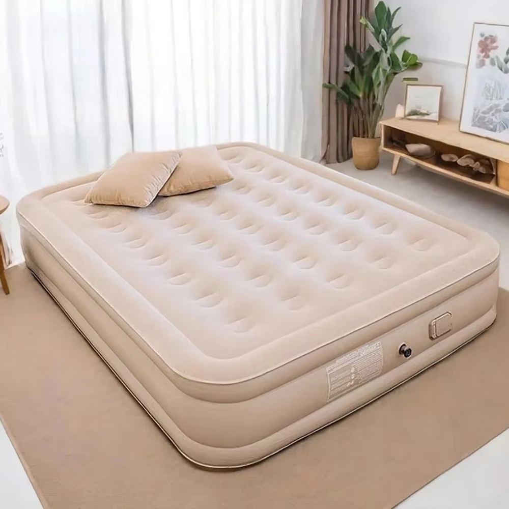 Air Mattress Camping Inflatable Bed Lazy Interior Heightening Mattress PVC Inflatable Sleeping Mattress Built-in Pump Mattress