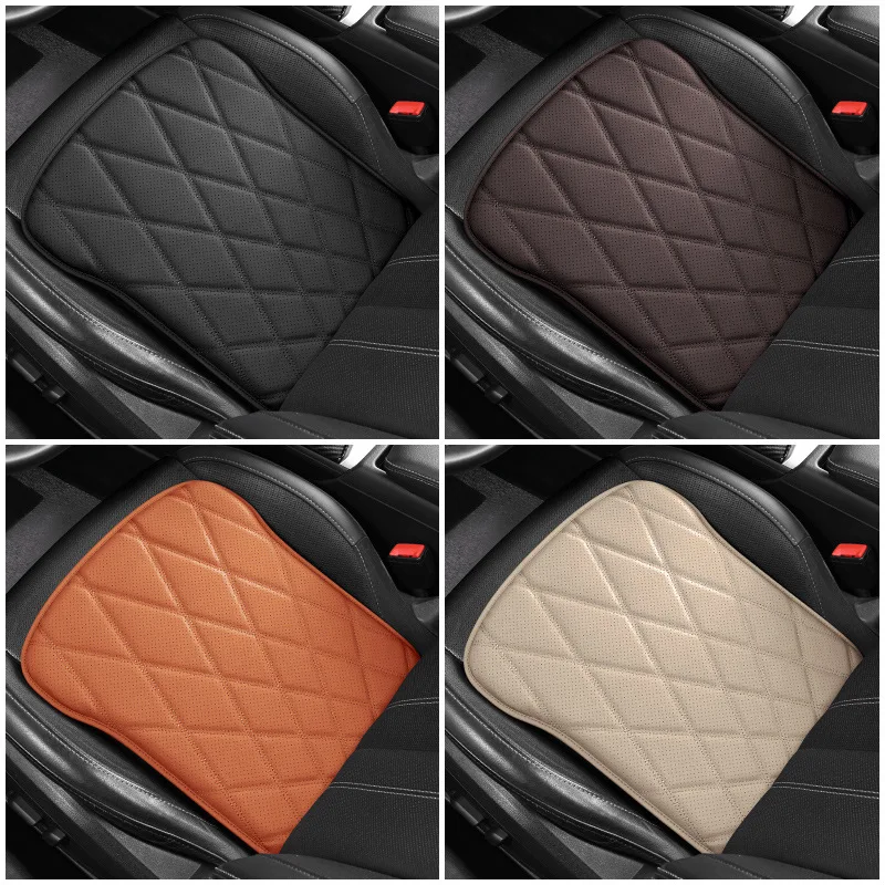 Coussin de siège de voiture pour conducteur avec éponges élastiques confortables et cuir antidérapant, pour véhicules et chaises de bureau, housse de siège auto