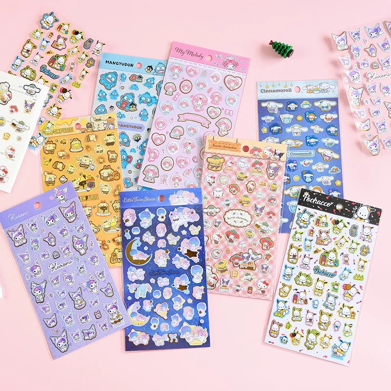 

40pcs/lot Sanrio Melody Hangyodon Cinnamoroll Stickers Cute Scrapbooking DIY Diary Decorative Sealing Sticker Album Stick Label