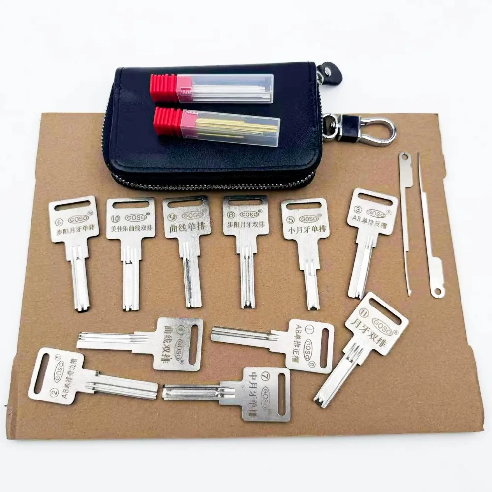 17pcs Goso Tin Foil Pick Tools with Bump Keys, Professional Door Lock Locksmith Tools - view 3
