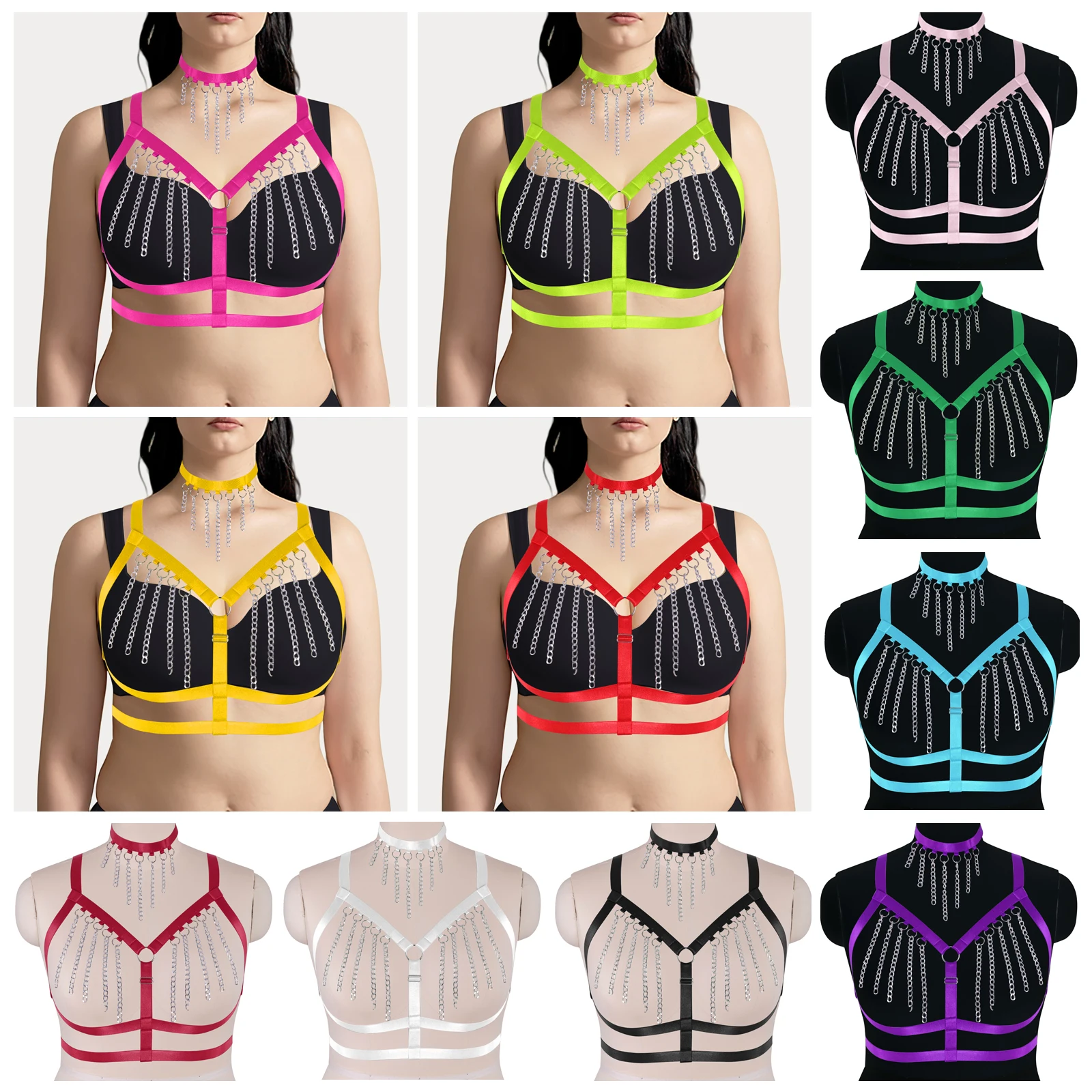 

Эротическое женское нижнее белье с кисточками, бюстгальтер, модные чулки, женская одежда в готическом стиле, сексуальное регулируемое нижнее белье, пояс для чулок