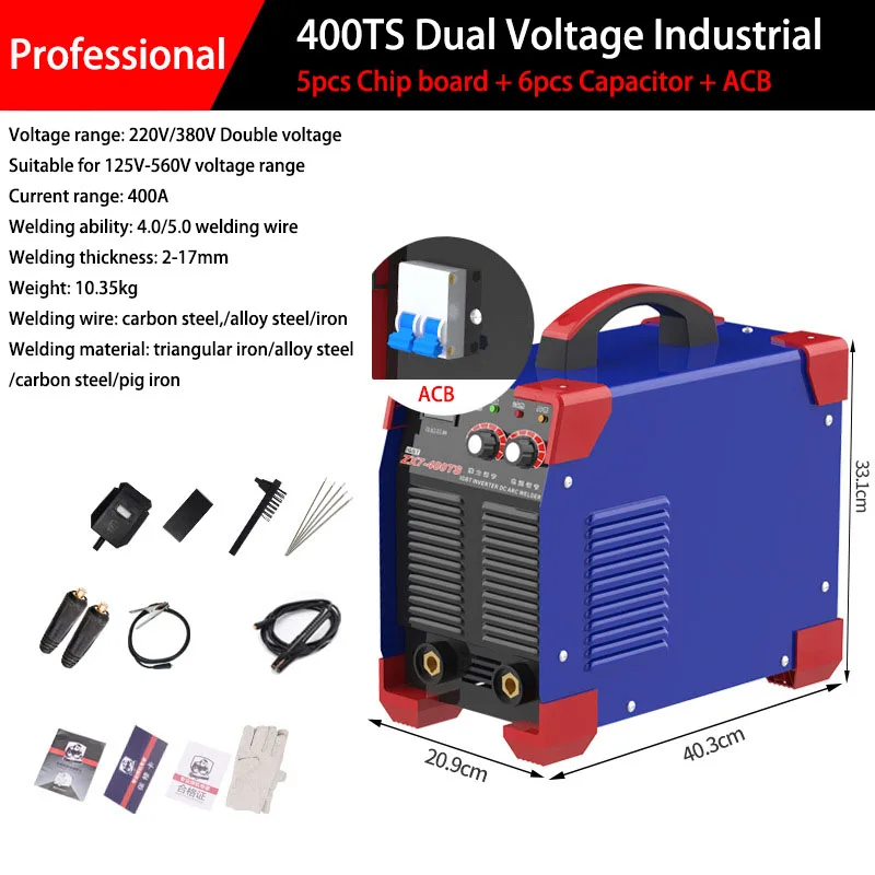 Industrial Power Tools Portable Welder MIG/MMA/TIG/Arc Igbt Inverter 400/500A Esab Ac Dc Copper Wire Electric Welding Machine