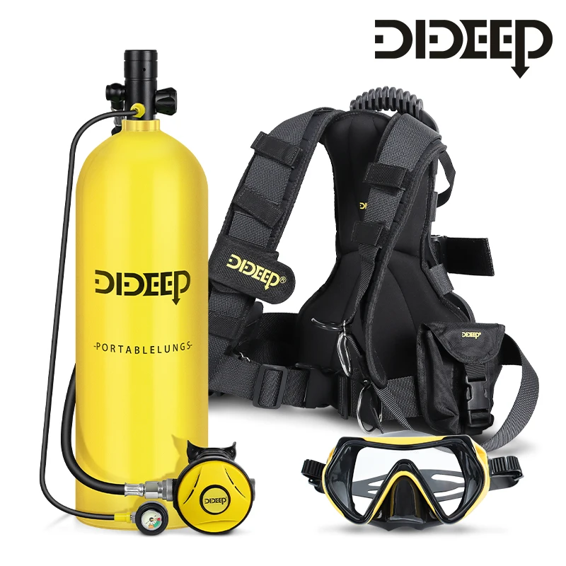 

DIDEEP 4L Scuba Diving Cylinder Oxygen Tank Set Snorkeling Respirator Fish Gill Oxygen Cylinder Standby Diving Equipment