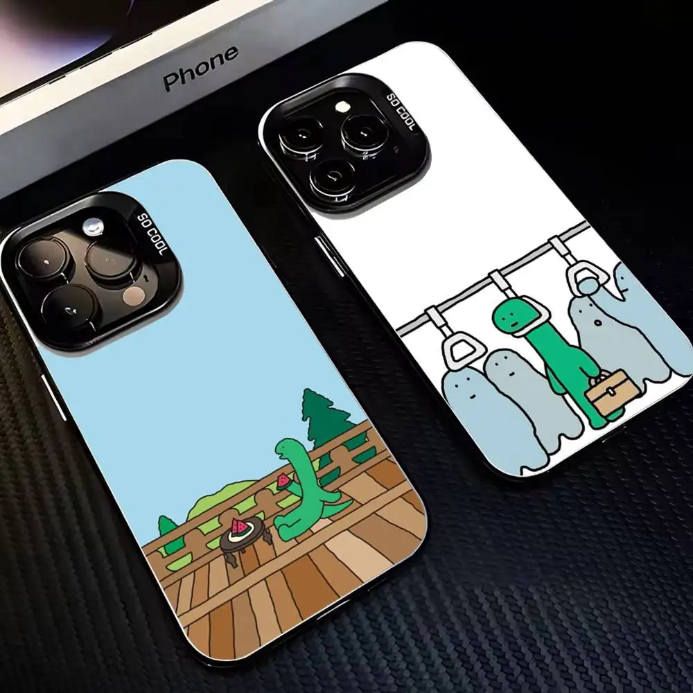 

Cute J-Joguman-s Dinosaur Phone Case For iPhone 16,15,14,13,12,11,Mini,Pro,MAX Black Matte Shockproof Cover