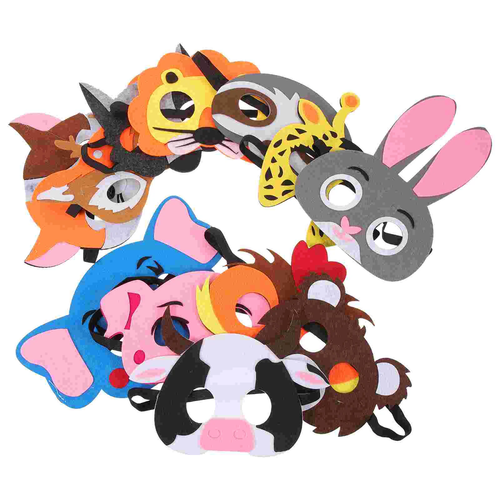 12-częściowy zestaw masek na dzień dziecka Masquerade Party Deer Animal Cosplay Cartoon Kids Felt Baby