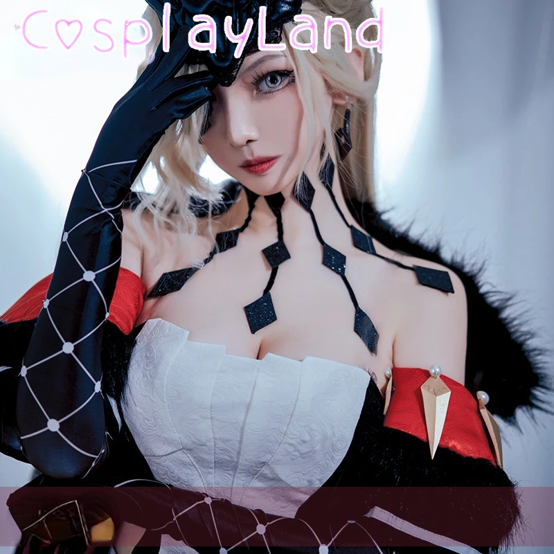 In Stock Game Genshin Impact La Signora Cosplay Costume Carnival Halloween Sexy Dress Women Outfit Full Set with Mask Props