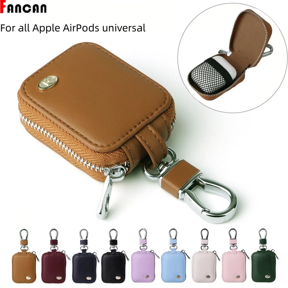 Per Airpods 4 2024 Custodia da trasporto Borsa in pelle PU Custodia antiurto per auricolari Borsa universale Custodia per cuffie per custodia AirPods