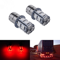 BA15s 1156 P21W 5050 LED Red 24V HGV Truck Lorry Sidelight Stop Brake Rear Light