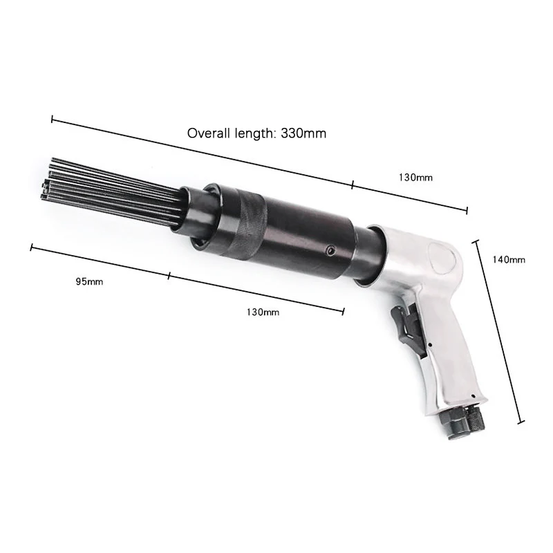 Needle-type pneumatic derusting gun multi-functional impact air shovel extended air hammer derusting machine