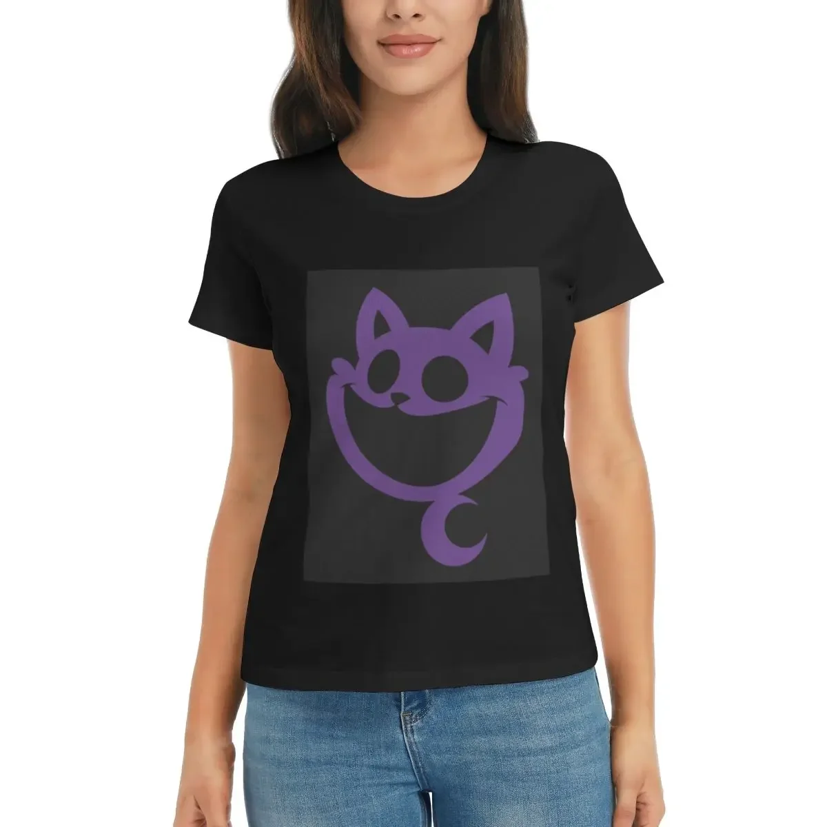 Camiseta para mujer Catnap Gas Monster Anime Game, camisetas de manga corta de verano, camisetas de algodón con cuello redondo, ropa, Tops, ropa de calle