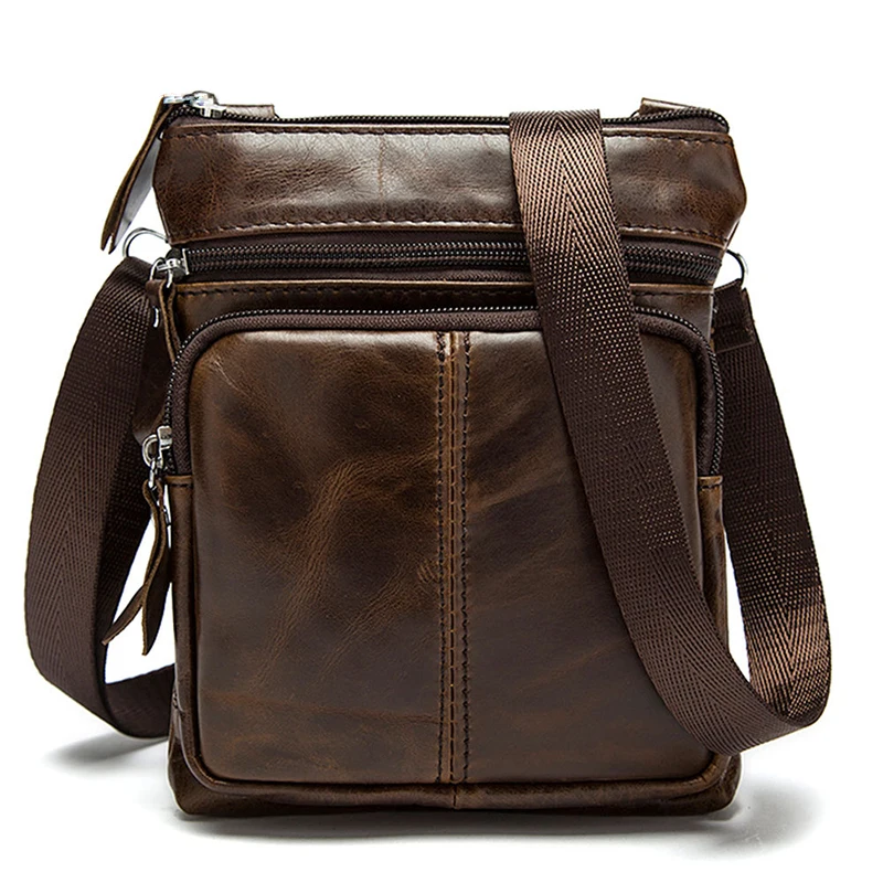 

Classic Messenger Package Men's Shoulder Business Genuine Leather Flap Small Male Crossbody Bags for Man Travel Tote Natural Bag