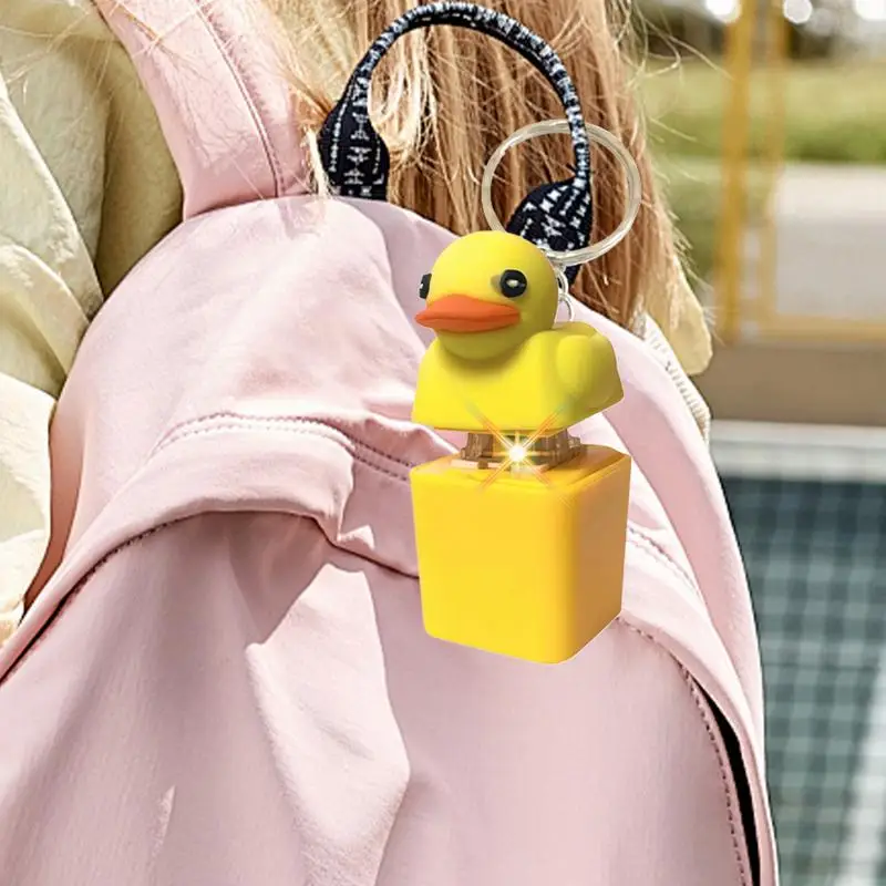 Chaveiro de pato quacky para teclados, efeitos sonoros, alívio do estresse, teclas que quack, botão clicker, brinquedo sensorial